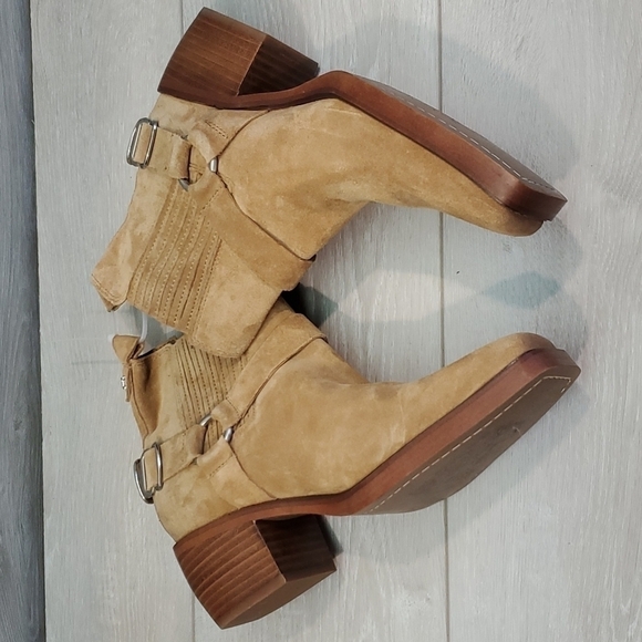 NEW Sam Edelman Womens Bellamie Camel Western Boho Heels Square Toe shoes - Picture 10 of 15